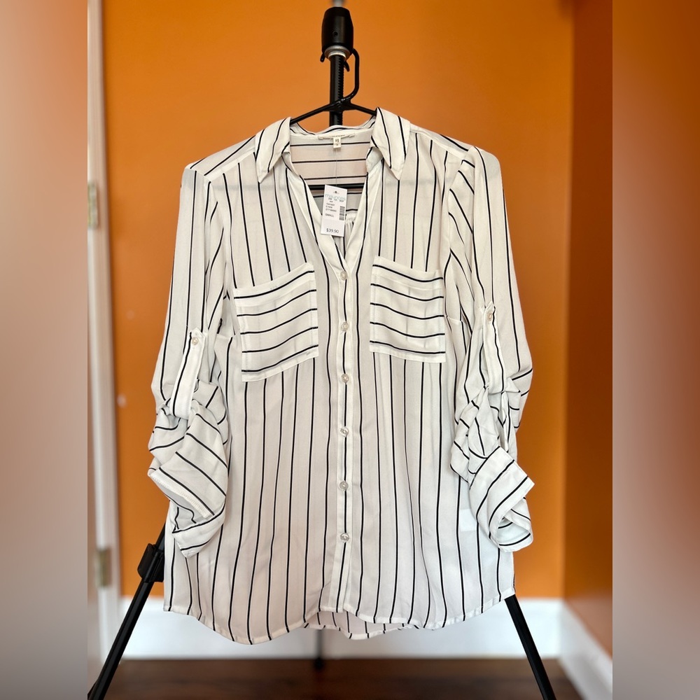 maurices, SMALL, Winona blouse, White